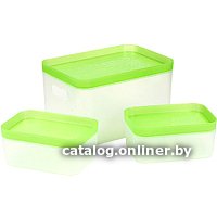 Набор коробок для хранения Berossi Good mix АС 25943000 (зеленый)