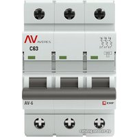 Выключатель автоматический EKF Averes AV-6 3P 63A (C) 6kA mcb6-3-63C-av
