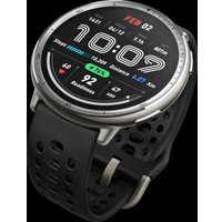 Умные часы Amazfit Active 2 (серебристый, с черным силиконовым ремешком)