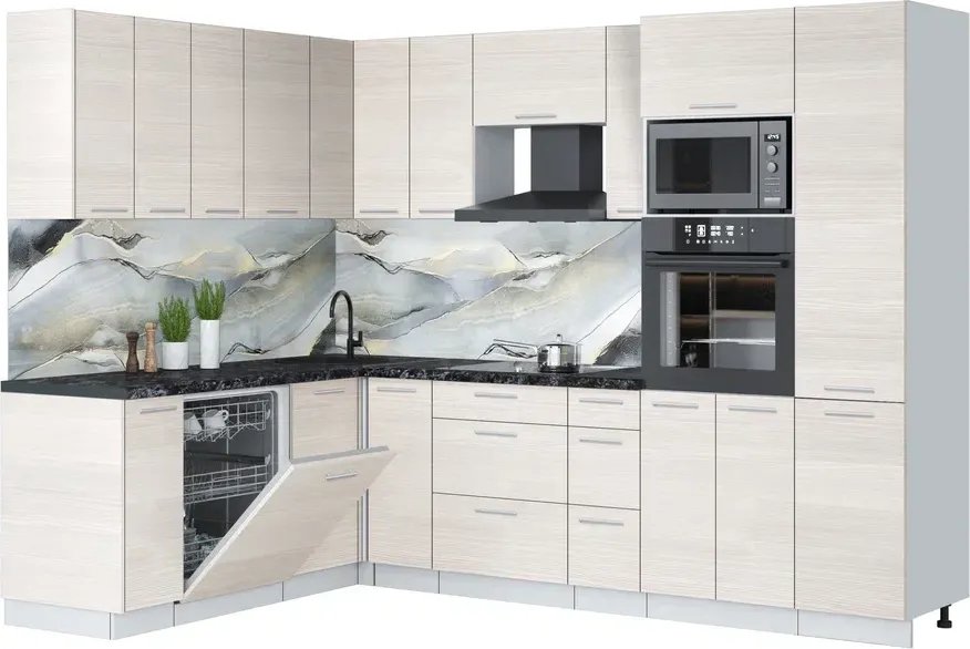 

Готовая кухня Интерлиния Мила Лайт 1.896х2.78 (вудлайн кремовый/вудлайн кремовый/кастилло темный)