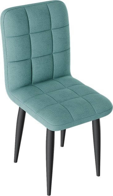 

Стул Трия Франк ДП 2-17 конус (графит/микровелюр аквамарин)