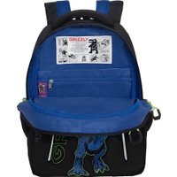 Школьный рюкзак Grizzly RB-552-4 (черный/синий)