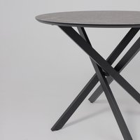 Кухонный стол Аврора Мехико 3Д D950 (камень черный/черный матовый)