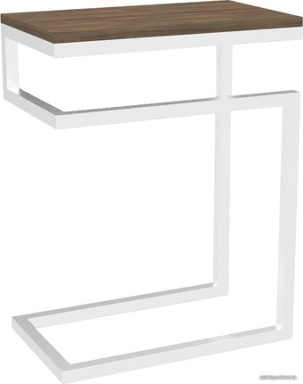 Приставной столик TMB Loft Хидсон Дуб 400x300 (темный орех/белый)