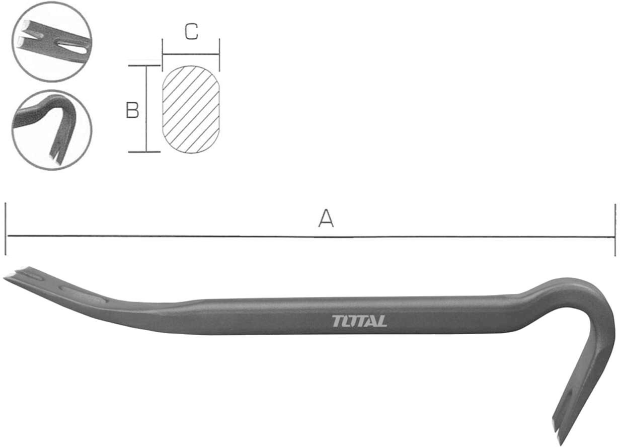 

Лом-гвоздодер Total THT431142