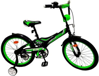 Детский велосипед Bibi Space 20 2021 (зеленый/черный)