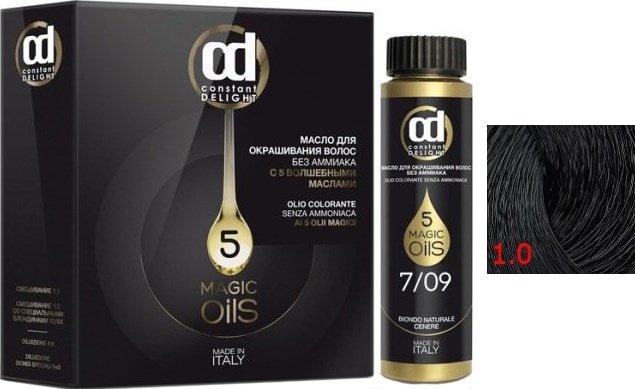 

Масло для окрашивания Constant Delight Olio-Colorante без аммиака 1.0 черный