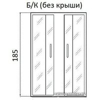 Душевой уголок River Morava XL 100/24 MT (без поддона)