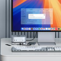 Док-станция Satechi Mac Mini M4 Stand & Hub with SSD Enclosure ST-GNMMES