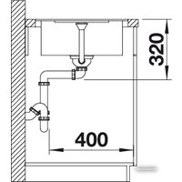 Кухонная мойка Blanco Metra 45 S-F (темная скала) [519086]