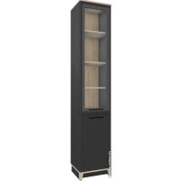 Шкаф-пенал Глазов Aurelio 10 (антрацит/блеквуд сатиновый)