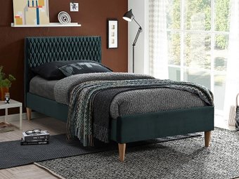Кровать Signal Azurro Velvet 90x200 (зеленый)
