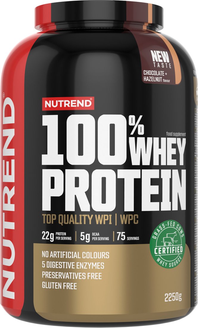 

Протеин сывороточный (изолят) Nutrend 100% Whey Protein (2250г, шоколад/лесной орех)