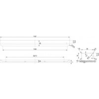 Ручка мебельная Boyard Monte RT110BL.1/000/1200 в Солигорске