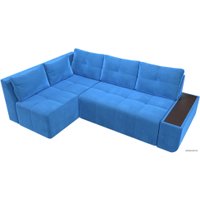 Угловой диван Mebelico Амадэус 109683 (левый, велюр, голубой)