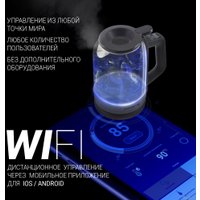 Электрический чайник Polaris PWK 1720CGLD Wi-Fi IQ Home (серый)