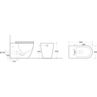 Унитаз приставной Roxen Attach 868668