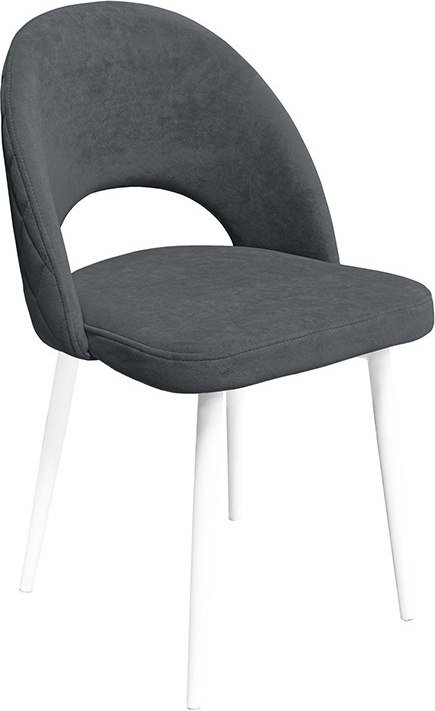 

Стул Трия Амели конус Т2 (белый муар/велюр темно-серый)