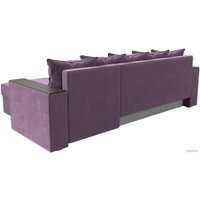 Угловой диван Лига диванов Дубай лайт правый 114167 (микровельвет сиреневый)