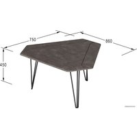 Журнальный столик Калифорния мебель Тет 450 (серый бетон)