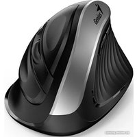 Вертикальная мышь Genius Ergo 8250S (черный/серебристый)