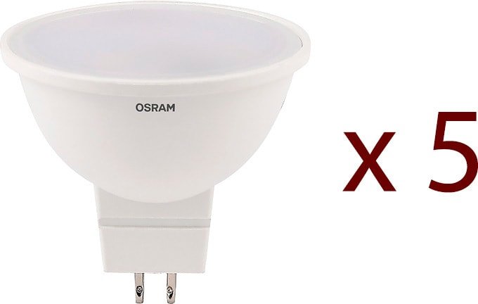 

Светодиодная лампочка Osram LV MR1675 10 SW/840 230V GU5.3 RU (5 шт)