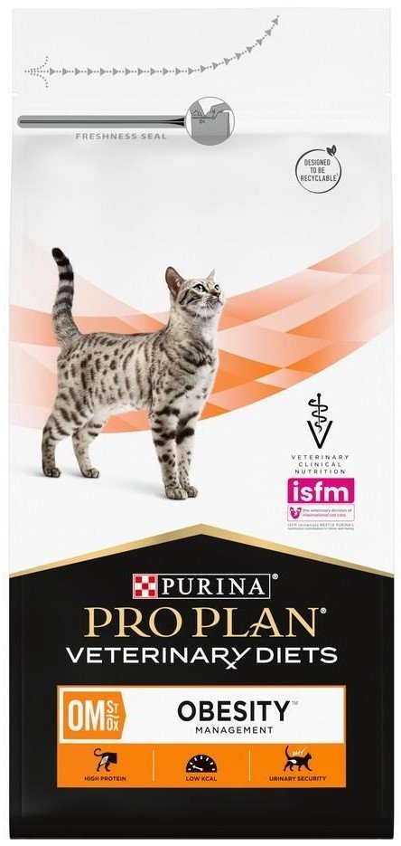 

Сухой корм для кошек Pro Plan Veterinary Diets OM St/Ox (с низкой калорийностью для снижения избыточной массы тела) 1.5 кг