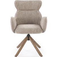 Стул с подлокотниками Halmar K585 (темно-бежевый/орех светлый)