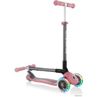 Трехколесный самокат Globber Primo Foldable Lights (розовый/серый)