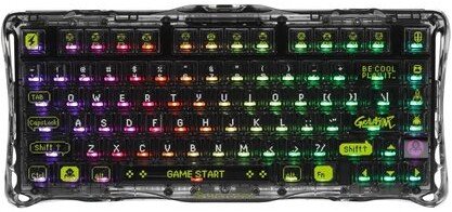 Клавиатура Gravastar Mercury K1 Lite Transparent Black (GravaStar x BSUN)