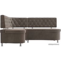 Угловой диван Лига диванов Вегас 105172 (левый, коричневый)