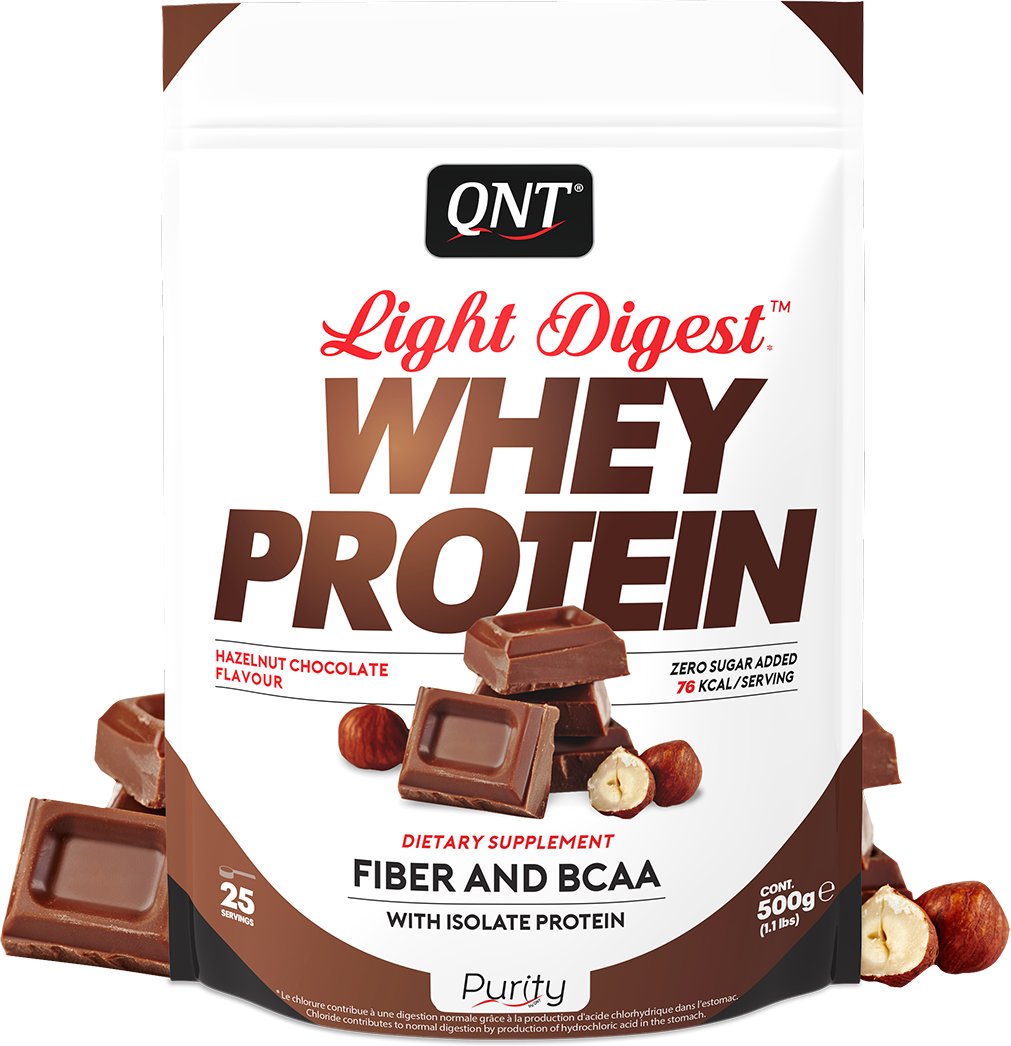 

Протеин сывороточный (концентрат) QNT QNT Whey Light Digest (орех/шоколад, 500г)