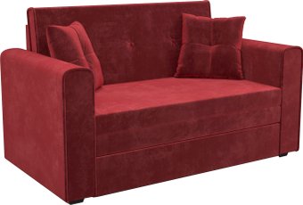 Диван Мебель-АРС Санта (бархат, красный star velvet 3 dark red)
