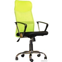 Офисное кресло Деловая обстановка Бета (пластиковые ролики, черный/салатовый)