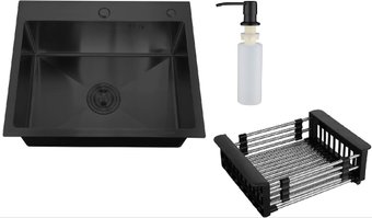 Кухонная мойка РМС MR-5843BL (с корзиной и дозатором)