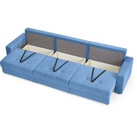 Диван Mio Tesoro Манчестер 292 1.5ек-1.5ек-1.5ек (840 синий)