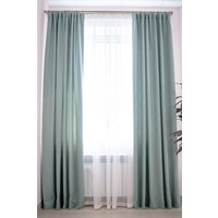 Комплект штор Decoretto Канвас нежно-мятный КНМ-К248 2.5x2.6 м (зеленый, 2 шт)