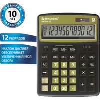 Бухгалтерский калькулятор BRAUBERG Extra 12-BKOL 250471 (черный/оливковый)