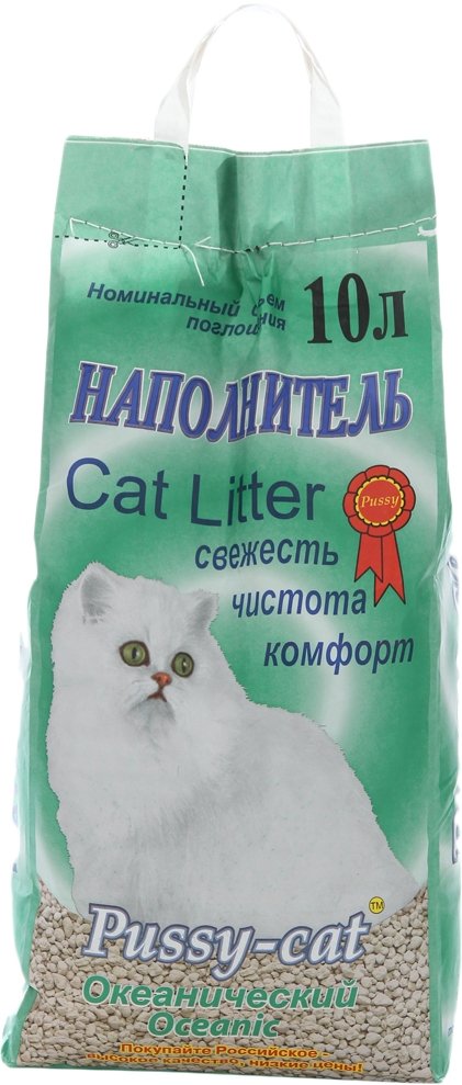 Наполнитель для туалета Pussy Cat океанический 10 л
