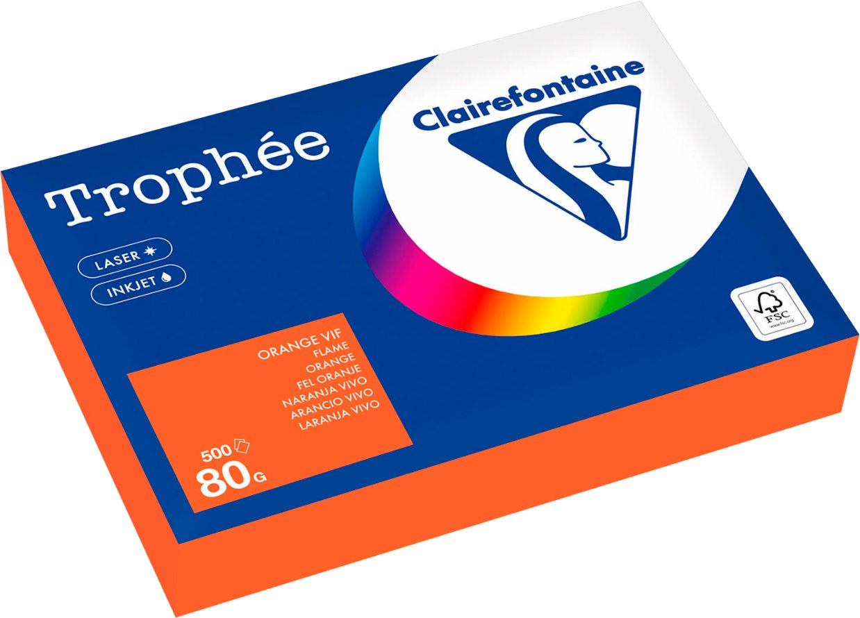 

Офисная бумага Clairefontaine А4 80г/м2 1761C (500л, ярко-оранжевый)