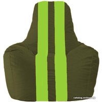 Кресло-мешок Flagman Спортинг С1.1-55 (тёмно-оливковый/салатовый)