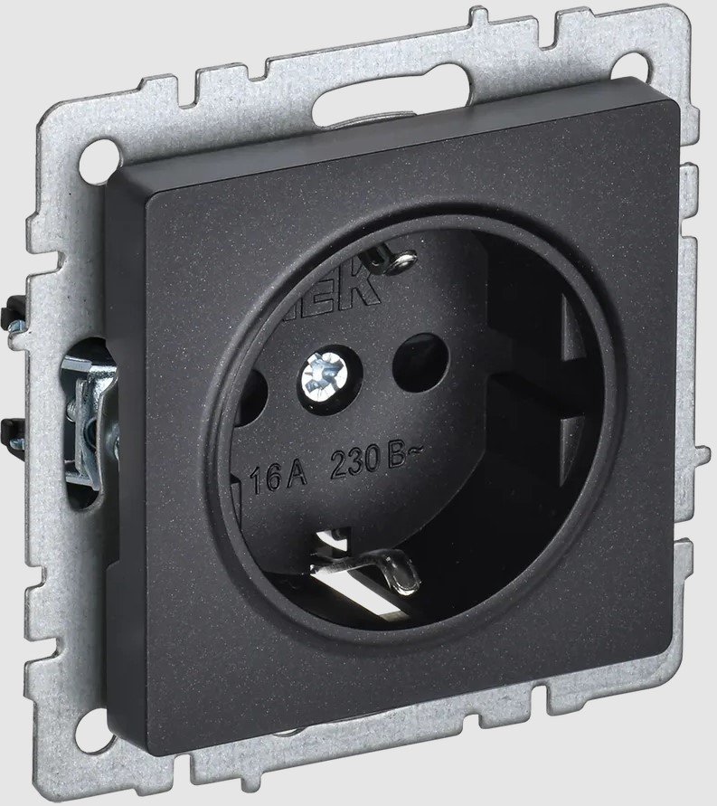 

Розетка IEK Brite РС14-1-0-БрЧ