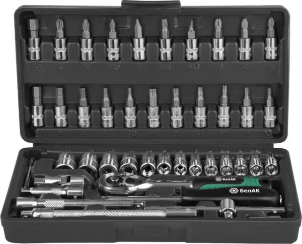 

Универсальный набор инструментов БелАК Хром БАК.07075 (46 предметов)
