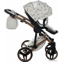 Универсальная коляска Junama Glow V2 (2 в 1, белая кожа/медь)