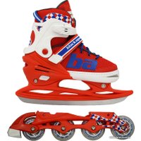 Роликовые коньки Black Aqua AS-409 (р. 35-38, красный/синий)