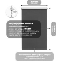 Рулонные шторы Sundays Home LM 167-07 220х185 (темно-серый)