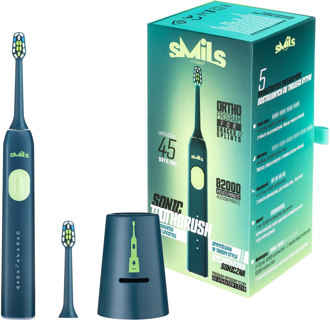 

Электрическая зубная щетка Vitammy SMILS (глубокая вода)