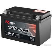 Мотоциклетный аккумулятор RDrive eXtremal Silver YTX7A-BS (7.2 А·ч)