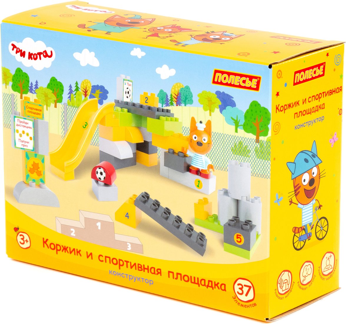 

Конструктор Полесье Макси Три кота. Коржик и спортивная площадка 58977