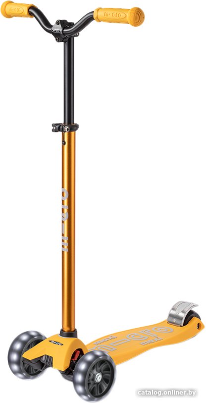 Трехколесный самокат Micro Maxi Micro Deluxe Pro LED (желтый)